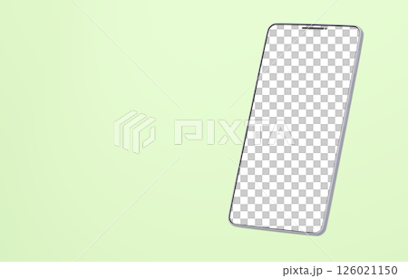 3D material_smartphone_silver_yellow-green 126021150