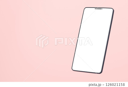 3D素材_スマートフォン_ブラック_ピンク 3D素材_スマートフォン_ブラック_ピンク 126021158