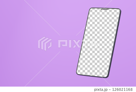 3D material_smartphone_black_purple 3D material_smartphone_black_purple 126021168