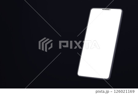 3D素材_スマートフォン_ブラック 3D素材_スマートフォン_ブラック 126021169