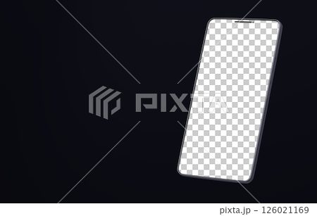 3D素材_スマートフォン_ブラック 3D素材_スマートフォン_ブラック 126021169