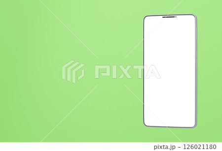 3D素材_スマートフォン_シルバー_緑 3D素材_スマートフォン_シルバー_緑 126021180