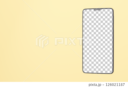3D material_smartphone_black_yellow 126021187