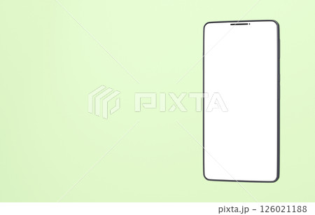 3D素材_スマートフォン_ブラック_黄緑 3D素材_スマートフォン_ブラック_黄緑 126021188