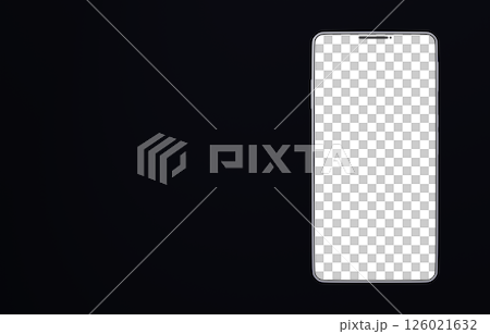 3D material_smartphone_silver_black 3D material_smartphone_silver_black 126021632
