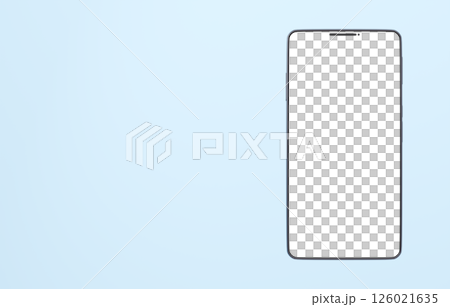 3D material_smartphone_black_light blue 126021635