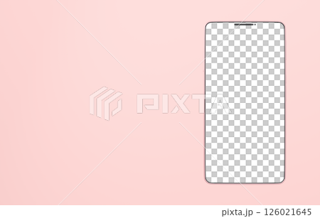 3D素材_スマートフォン_ピンク 126021645
