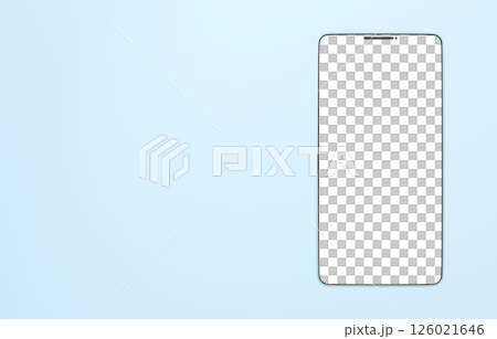 3D素材_スマートフォン_水色 126021646
