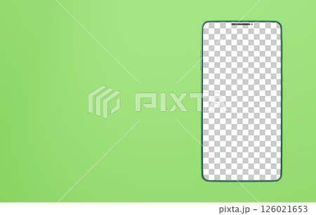 3D material_smartphone_green 3D material_smartphone_green 126021653