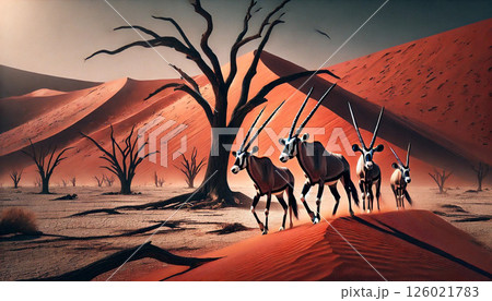 砂漠 アフリカ アフリカ大陸 126021783