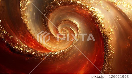 abstract fractal structure of a spiral tunnel 126021998