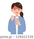 スマホを手に持ち怒る女性のイラスト 126022326