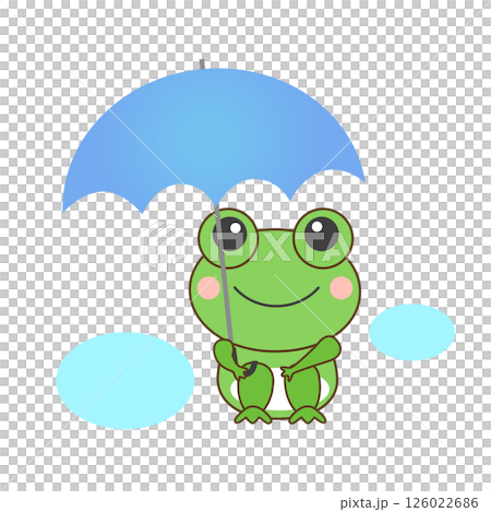傘をさすカエルのイラスト 傘をさすカエルのイラスト 126022686