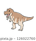 ティラノサウルス イラスト かわいい  126022760