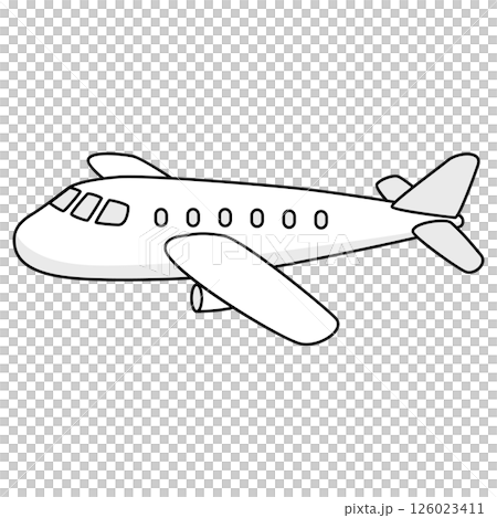 簡單的飛機插畫 126023411