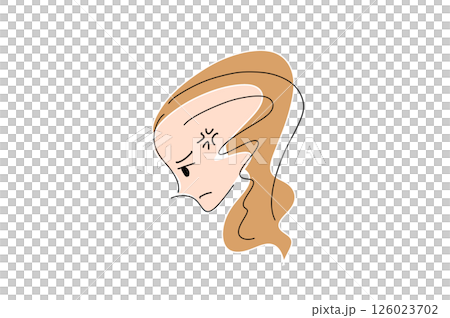 Dissatisfied woman in profile 126023702