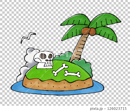 無人島と骸骨 126023715