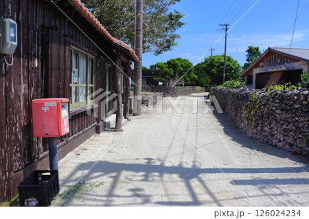 竹富島の路地（グックと郵便ポスト） 126024234