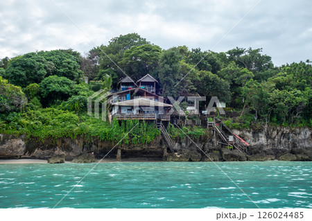 Traditional cliffside houses on Bira Beach, Sulawesi, Indonesia Traditional cliffside houses on Bira Beach, Sulawesi, Indonesia 126024485