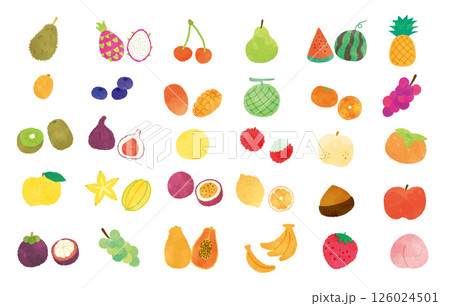 果物の水彩イラスト 果物の水彩イラスト 126024501