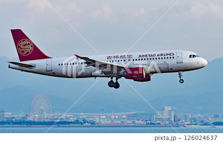 吉祥航空A321関空アプローチ 126024637