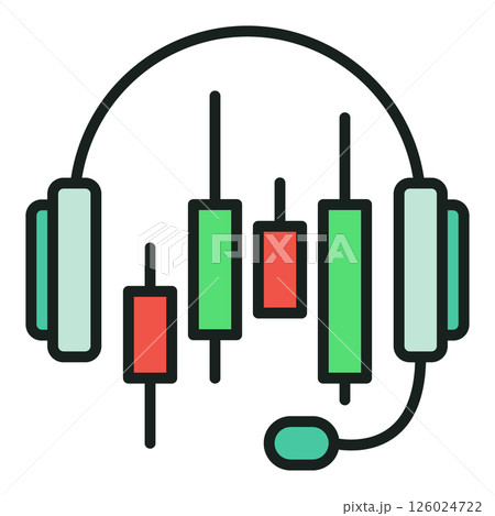 AI Trading Bot Support or Chatbot vector colored icon or design element 126024722