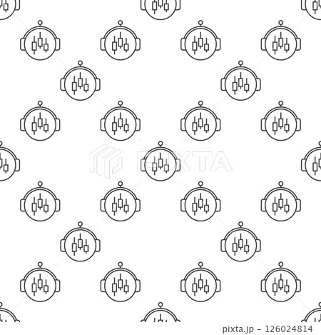 Automated Trading Bot vector round seamless pattern in thin line style Automated Trading Bot vector round seamless pattern in thin line style 126024814
