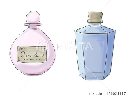 透明なボトルのイラスト 透明なボトルのイラスト 126025117