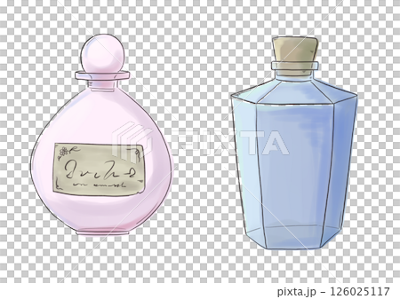 透明なボトルのイラスト 透明なボトルのイラスト 126025117