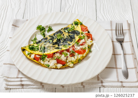 Spinach Onion Goat Cheese Cherry Tomato Omelette Spinach Onion Goat Cheese Cherry Tomato Omelette 126025237
