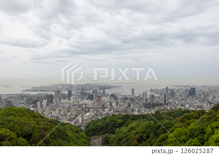 市章山の山頂から見た景色（六甲山地） 126025287