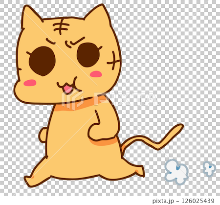 Fat cat running Fat cat running 126025439