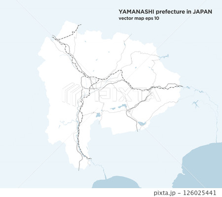 日本の山梨県のシンプルなロードマップ 126025441