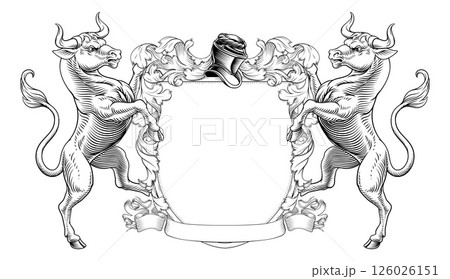 Bull Heraldry Coat of Arms Heraldic Crest Shield 126026151