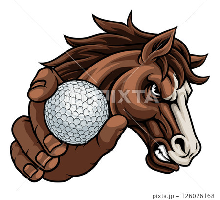 Horse Mustang Stallion Golf Sports Team Mascot 126026168
