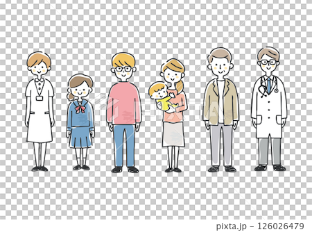 医療従事者と患者のイラスト 126026479