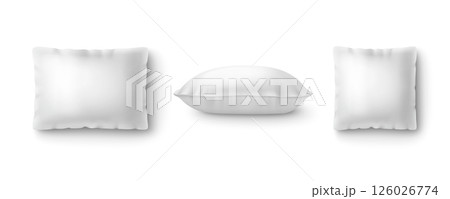 White square and rectangular bed pillows mockup White square and rectangular bed pillows mockup 126026774