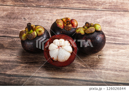 Sweet ripe juicy tropical Mangosteen 126026844
