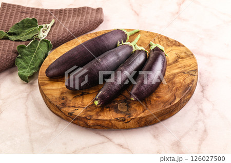 Small few baby eggplant over board 126027500
