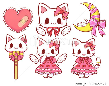 ロリータの白猫セット 126027574