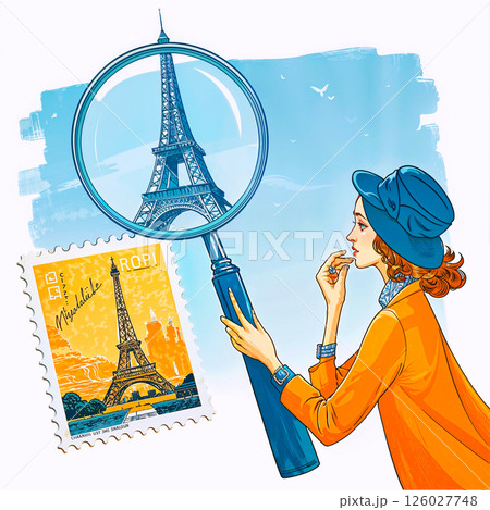 Embark on a journey of discovering the iconic Eiffel Tower through a creative exploration 126027748