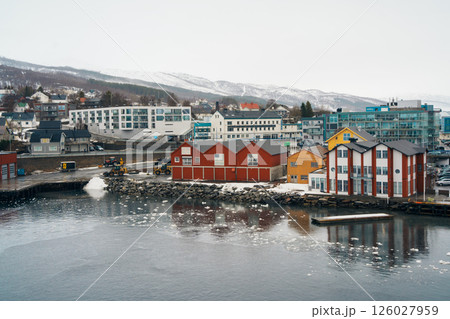 Finnsnes City Winter View from Hurtigruten Cruise 126027959
