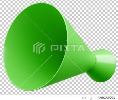 3Dイラスト_メガホン_緑 126028553
