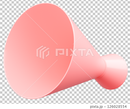 3Dイラスト_メガホン_ピンク 3Dイラスト_メガホン_ピンク 126028554