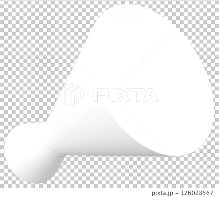 3D插圖_擴音器_白色 126028567