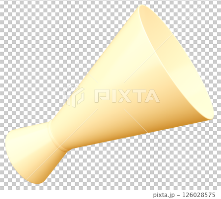 3D illustration_Megaphone_Yellow 126028575