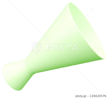 3Dイラスト_メガホン_黄緑 3Dイラスト_メガホン_黄緑 126028576