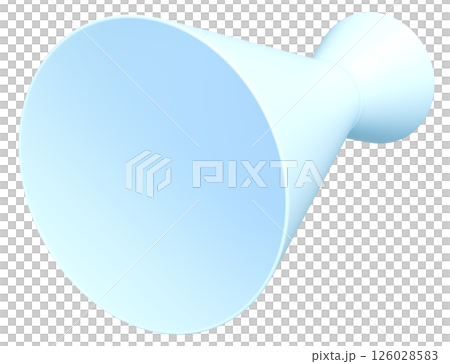 3D illustration_Megaphone_Light blue 126028583