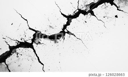 亀裂とひび割れのテクスチャ背景 亀裂とひび割れのテクスチャ背景 126028663