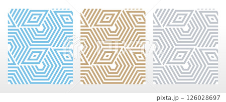 Set of abstract geometric patterns. Seamless vector backgrounds. Colored ornaments Graphic modern patterns Simple lattice graphic design 126028697